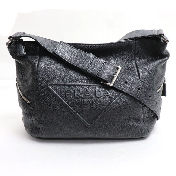 Prada | Bags | Prada Vitello Dino Shoulder Bag Black | Poshmark